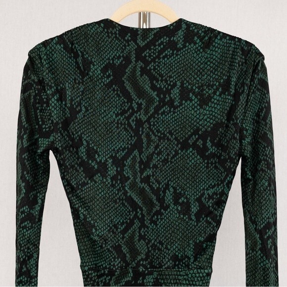 Atlein green snake print dress size 38/S - Picture 9 of 12